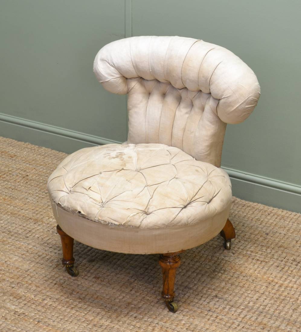 Holland and Sons Antique Furniture 10 Rare Holland & Sons (Stamped) Antique Ladies Chair.