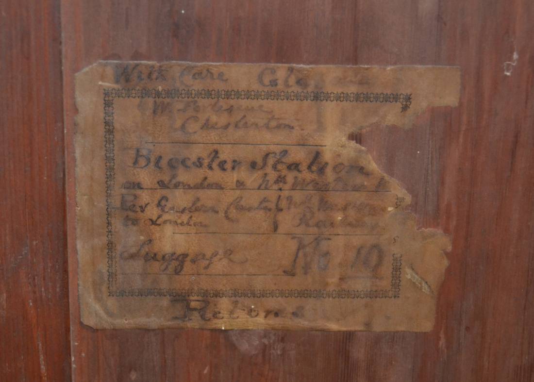 Regency Mahogany Antique Cabinet makers stamp
