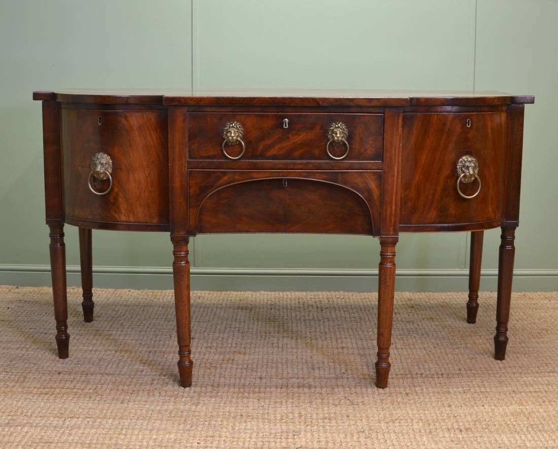Magnificent Large Antique Regency Breakfront Sideboard