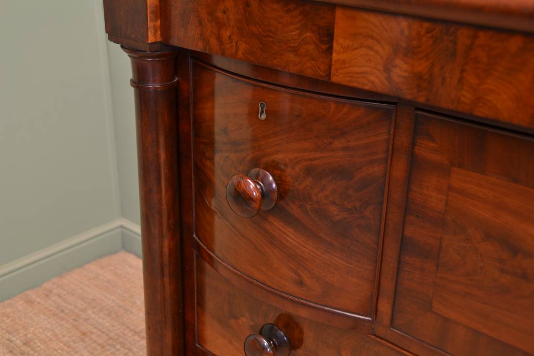 Antique Scottish Chest of Drawers 10 elegant turned column sides.
