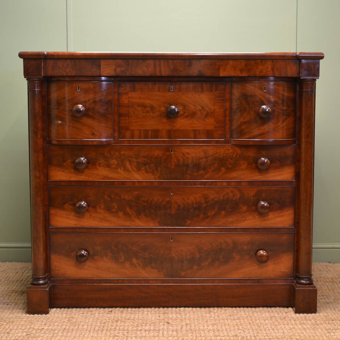 Antique Scottish Chest of Drawers 9 Antique Scottish Chest Of Drawers with Hat drawer