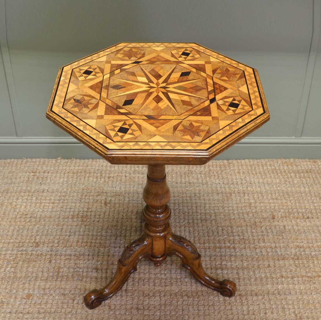 Breathtaking Victorian Pollard Oak Specimen Table