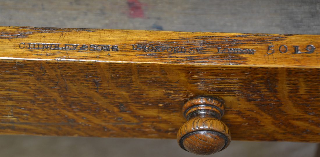 Antique Furniture by Miles and Edwards (C Hindley) 5 Hindley & Sons Stamp
