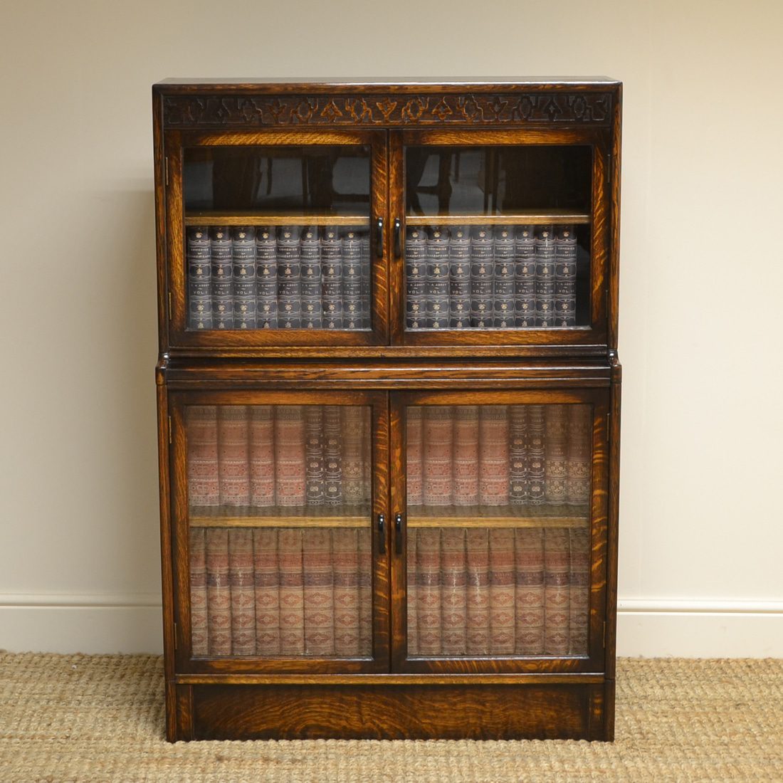 English Cabinet Makers - A to Z. 32 Small ‘Gunn’ Oak Antique Stacking Bookcase