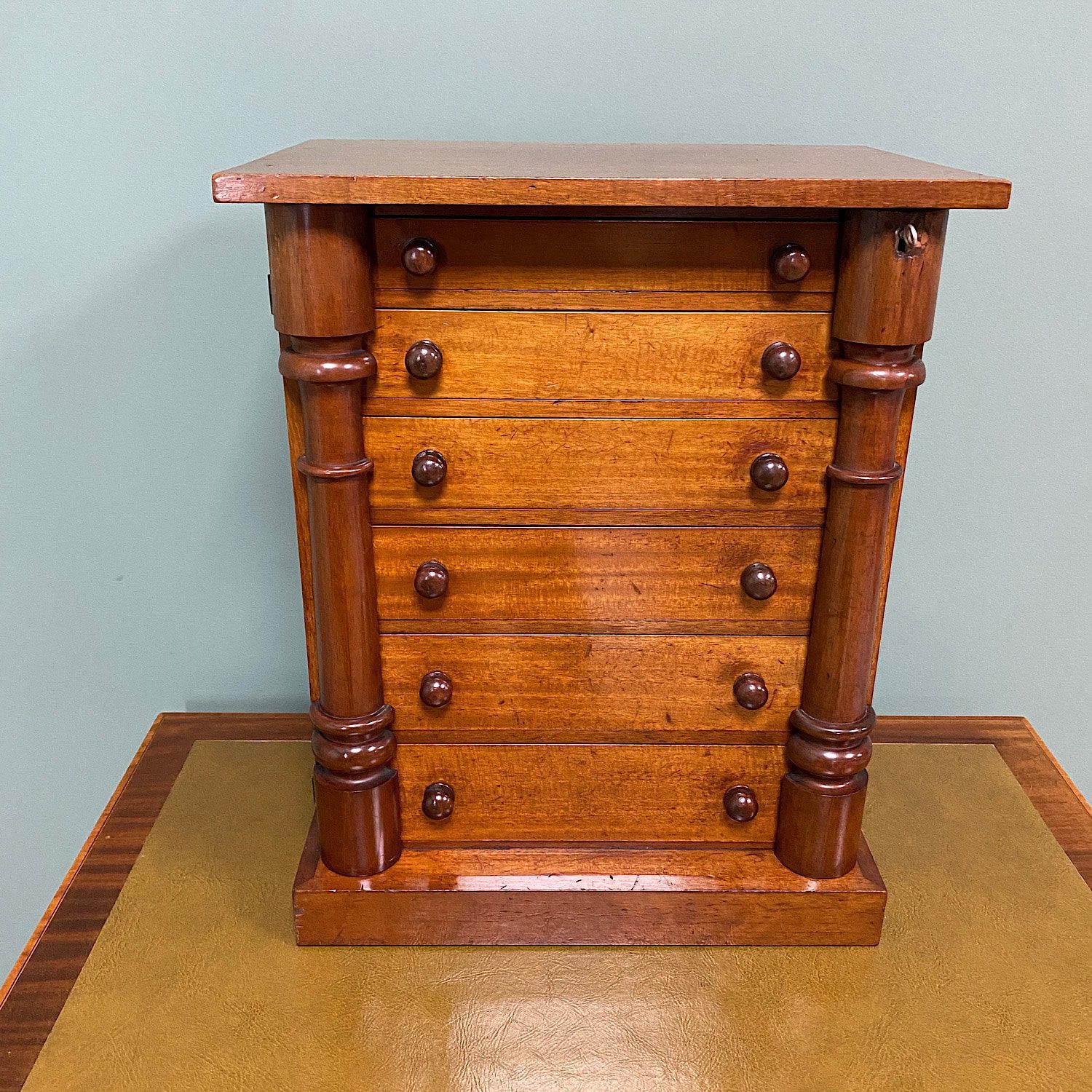 English Cabinet Makers - A to Z. 43 Miniature Antique Wellington Chest / Collectors Specimen Chest by James Gardner