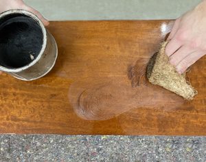 Antique Furniture Polishing Restoration Kit - Light & Dark Woods 39 applying wax