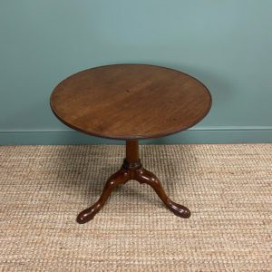 Georgian Mahogany Bird Cage Top Occasional Table