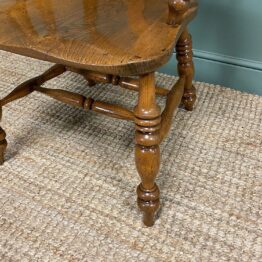 Quality Elm & Ash Broad Arm Antique Windsor Chair
