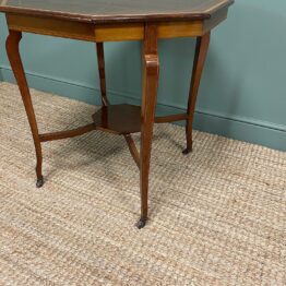 Spectacular Quality Inlaid Mahogany Antique Centre Table / Lamp Table