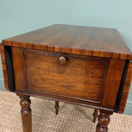 Rare Regency Rosewood Small Antique Pembroke Table