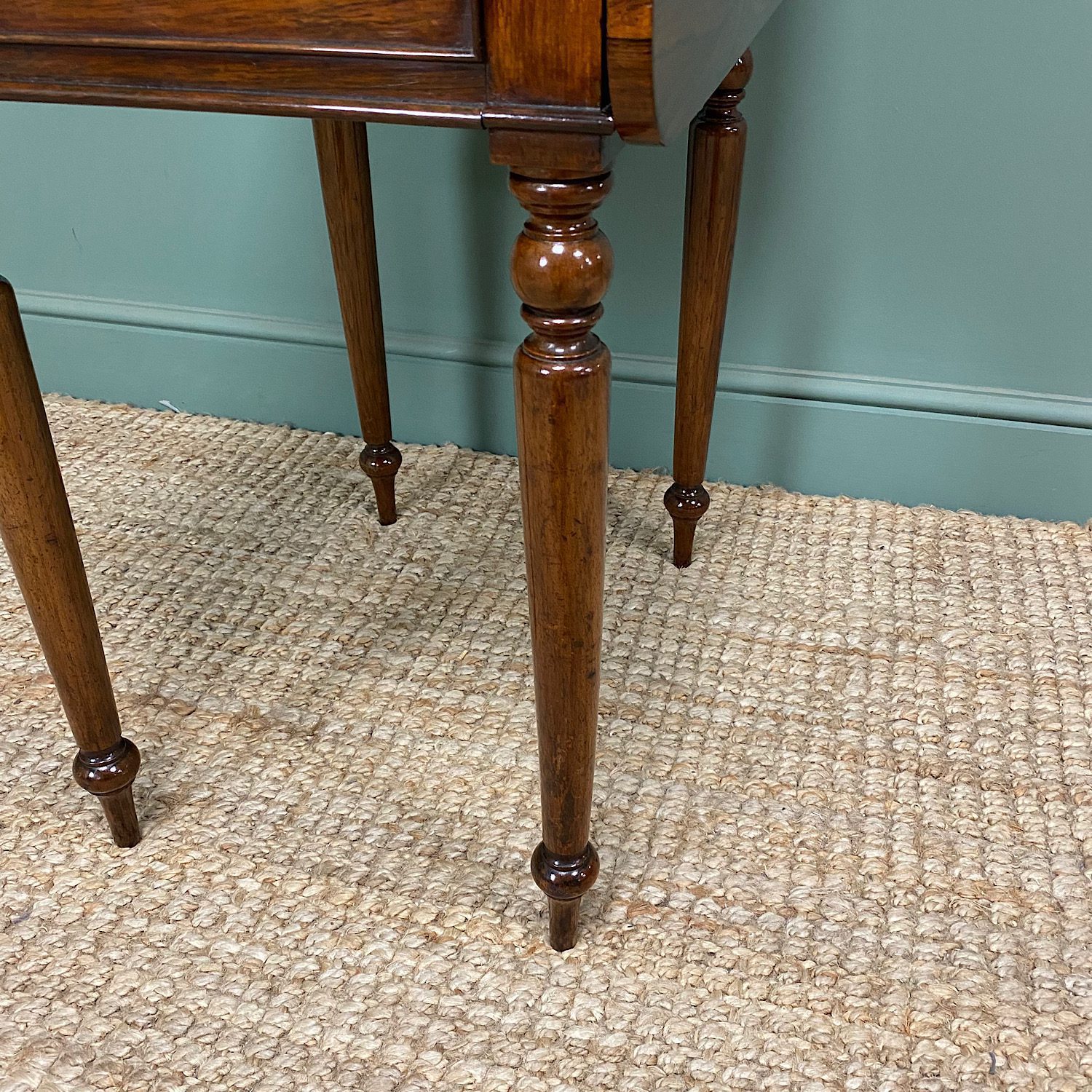 Rare Regency Rosewood Small Antique Pembroke Table 6 Rare Regency Rosewood Small Antique Pembroke Table