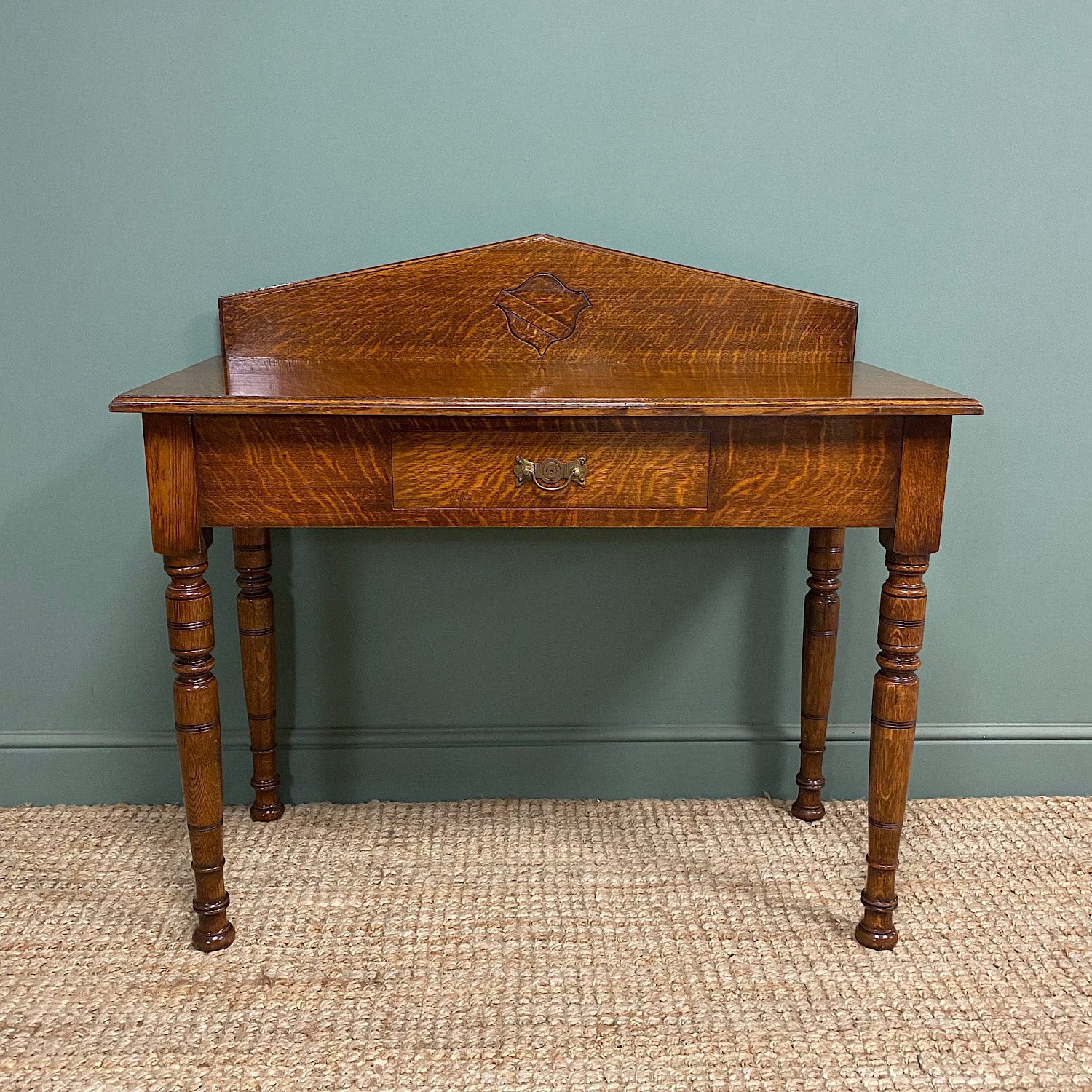Quality Victorian Oak Antique Hall Table 1 Quality Victorian Oak Antique Hall Table