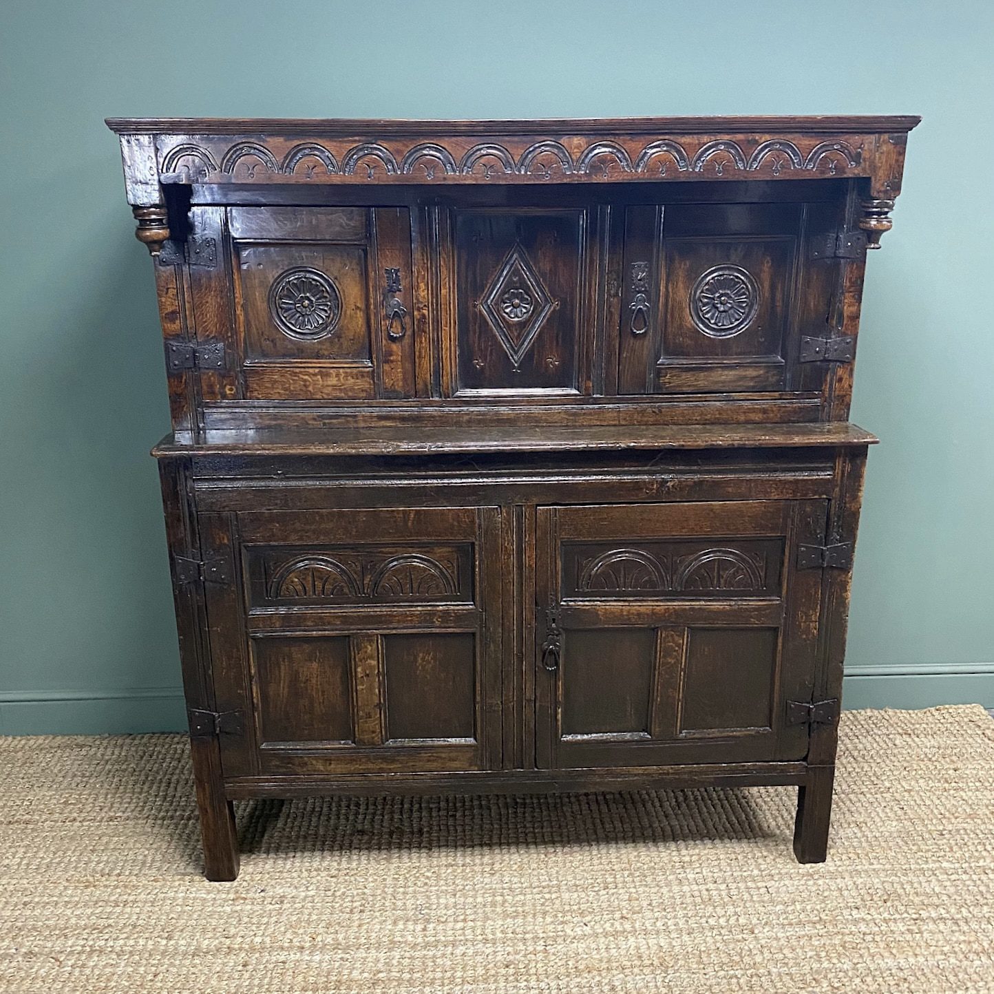 17th Century Period Oak Antique Court Cupboard 3 17th Century Period Oak Antique Court Cupboard