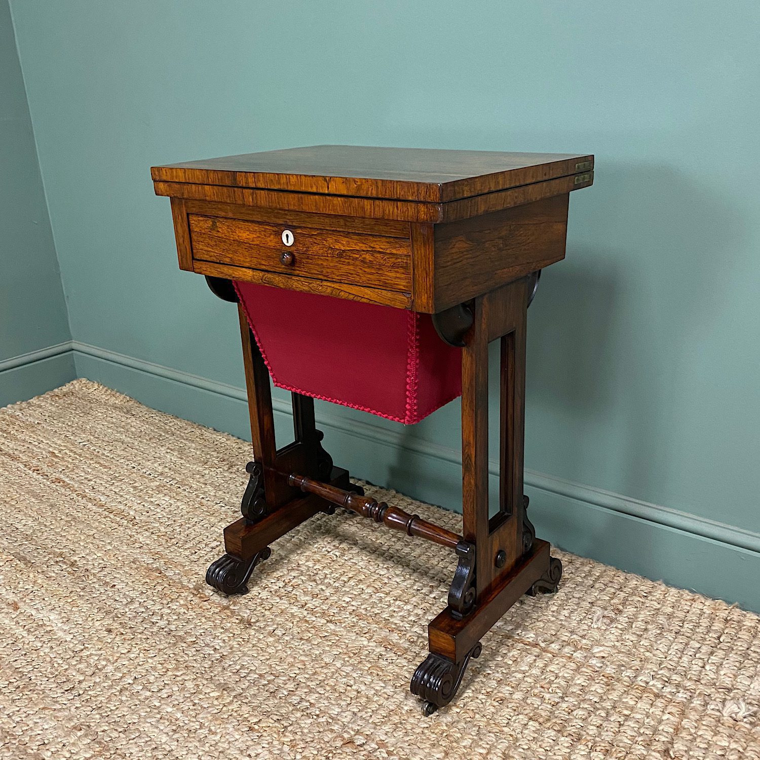 Spectacular Victorian Rosewood Antique Work Table 8 Spectacular Victorian Rosewood Antique Work Table