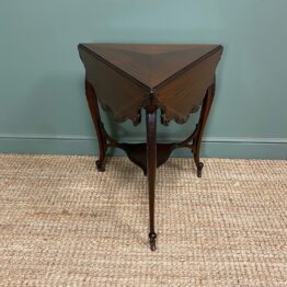 Unusual Victorian Antique Corner Table