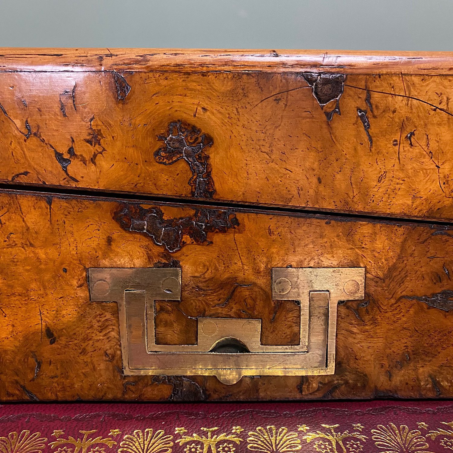 Rare 19th Century Pollard Oak Antique Writing Slope 5 Rare 19th Century Pollard Oak Antique Writing Slope