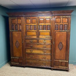 Huge Walnut Antique Victorian Wardrobe by Robson & Sons