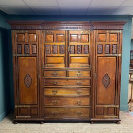 Huge Walnut Antique Victorian Wardrobe by Robson & Sons
