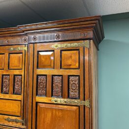 Huge Walnut Antique Victorian Wardrobe by Robson & Sons