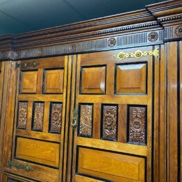 Huge Walnut Antique Victorian Wardrobe by Robson & Sons