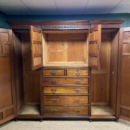 Huge Walnut Antique Victorian Wardrobe by Robson & Sons