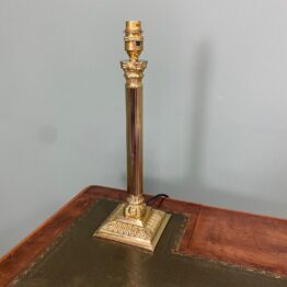 Quality Brass Corinthian Column Antique Lamp 