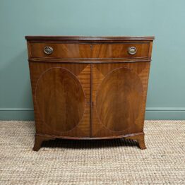 Superb Quality Edwardian Antique Bow Fronted Cabinet