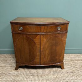 Superb Quality Edwardian Antique Bow Fronted Cabinet
