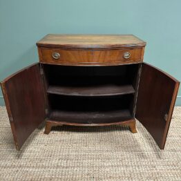 Superb Quality Edwardian Antique Bow Fronted Cabinet