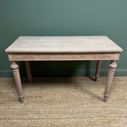 Limed Oak Victorian Antique Console Table