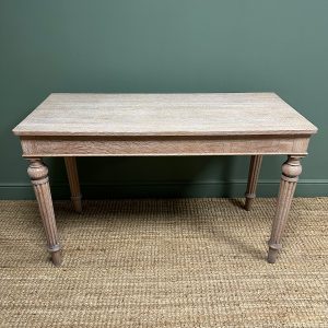 Limed Oak Victorian Antique Console Table