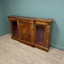 Sensational Figured Victorian Walnut Antique Credenza