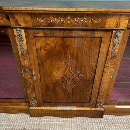 Sensational Figured Victorian Walnut Antique Credenza