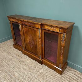 Sensational Figured Victorian Walnut Antique Credenza