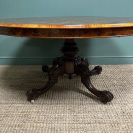 Stunning Antique Victorian Walnut Dining Table