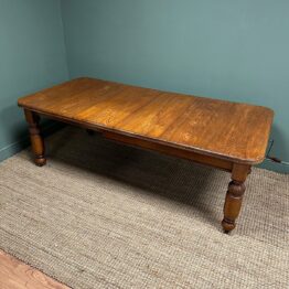 Large Victorian Wind Out Extending Antique Oak Dining Table