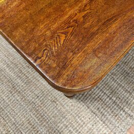 Large Victorian Wind Out Extending Antique Oak Dining Table
