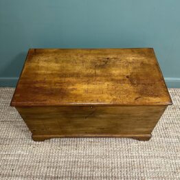 Antique Victorian Pine Bedding Box / Blanket Box