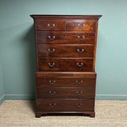 Quality Georgian Mahogany Chest on Chest / Antique Tall Boy