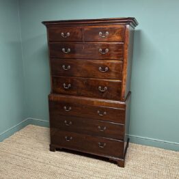 Quality Georgian Mahogany Chest on Chest / Antique Tall Boy