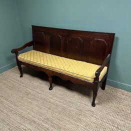 Period Georgian Oak Antique Settle / Bench