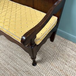 Period Georgian Oak Antique Settle / Bench
