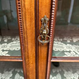 Exhibition Quality Victorian Inlaid Antique Display Cabinet / Bookcase