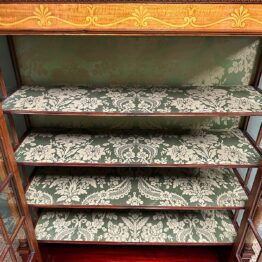 Exhibition Quality Victorian Inlaid Antique Display Cabinet / Bookcase