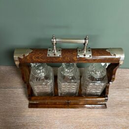 Quality Victorian Oak Antique Tantalus