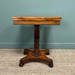 Elegant Antique Regency Rosewood Games Table