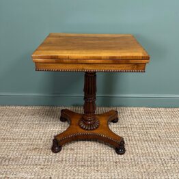 Elegant Antique Regency Rosewood Games Table