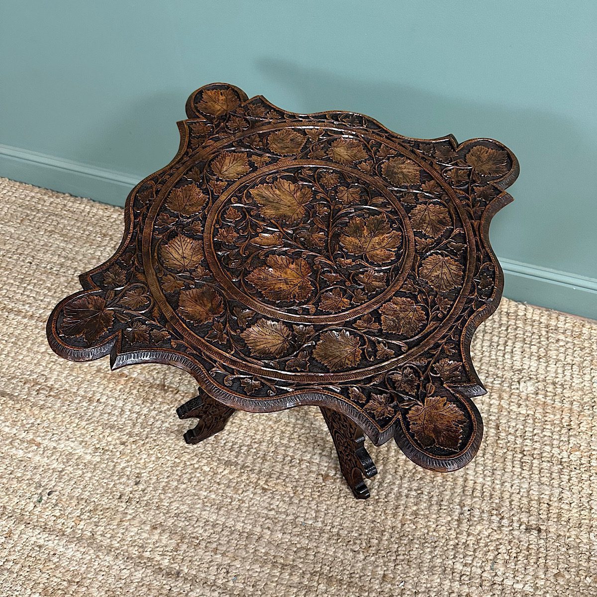 Rare Anglo Indian Antique Carved Table 7 Rare Anglo Indian Antique Carved Table