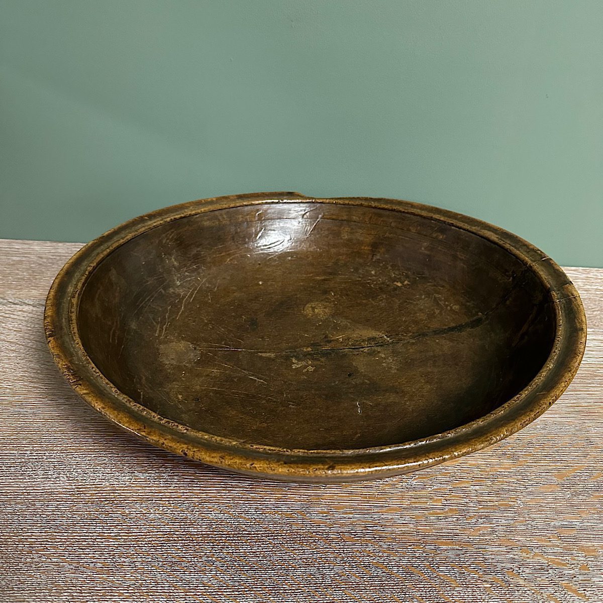 Decorative 19th Century Ring Turned Antique Sycamore Bowl 6 Decorative 19th Century Ring Turned Antique Sycamore Bowl