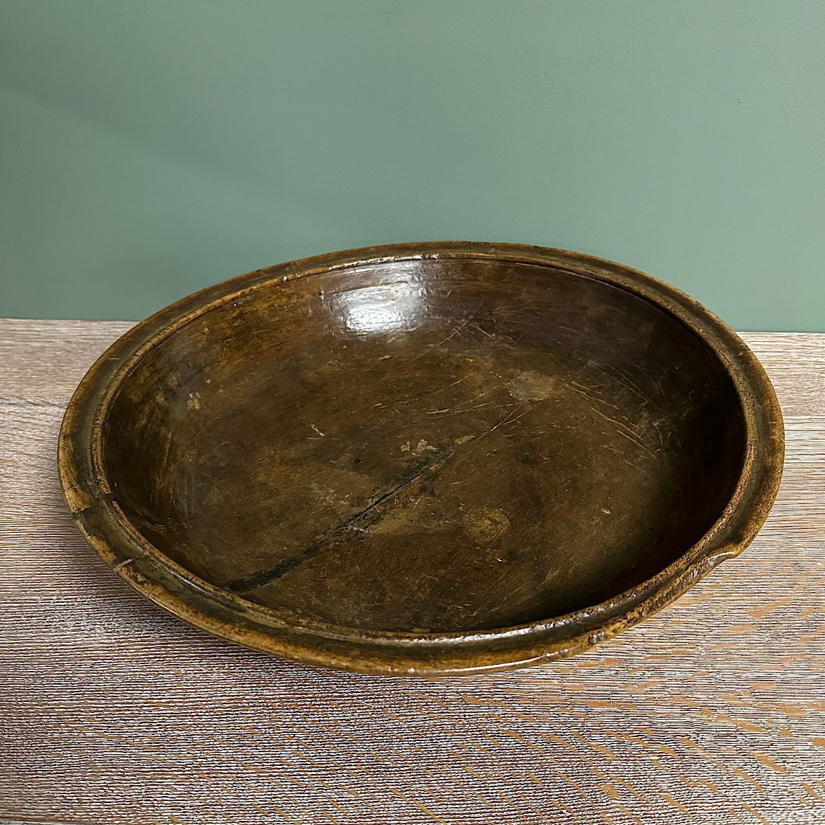 Decorative 19th Century Ring Turned Antique Sycamore Bowl 3 Decorative 19th Century Ring Turned Antique Sycamore Bowl